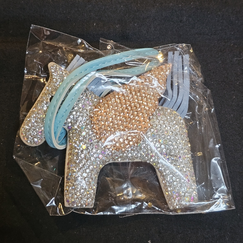 BLINGED PONY BAG CHARM/KEYCHAIN (NWOT)
